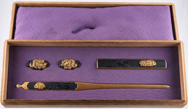 A Nagakawa Issho Mitokoromono with dragons in the clouds
