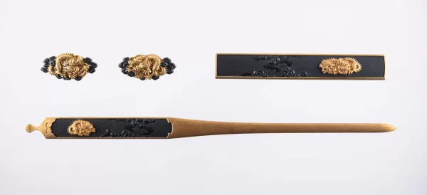 A Nagakawa Issho Mitokoromono with dragons in the clouds