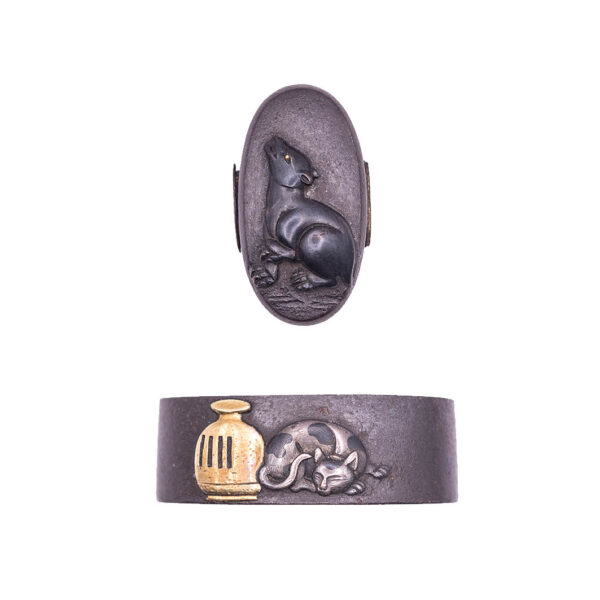Nara school cat and dog fuchi kashira