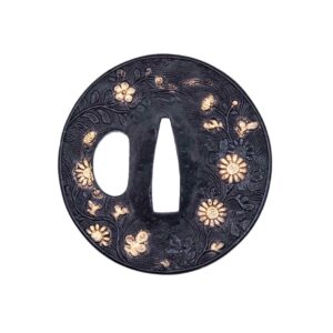 KoKinko sanmaiawase Tsuba kiku