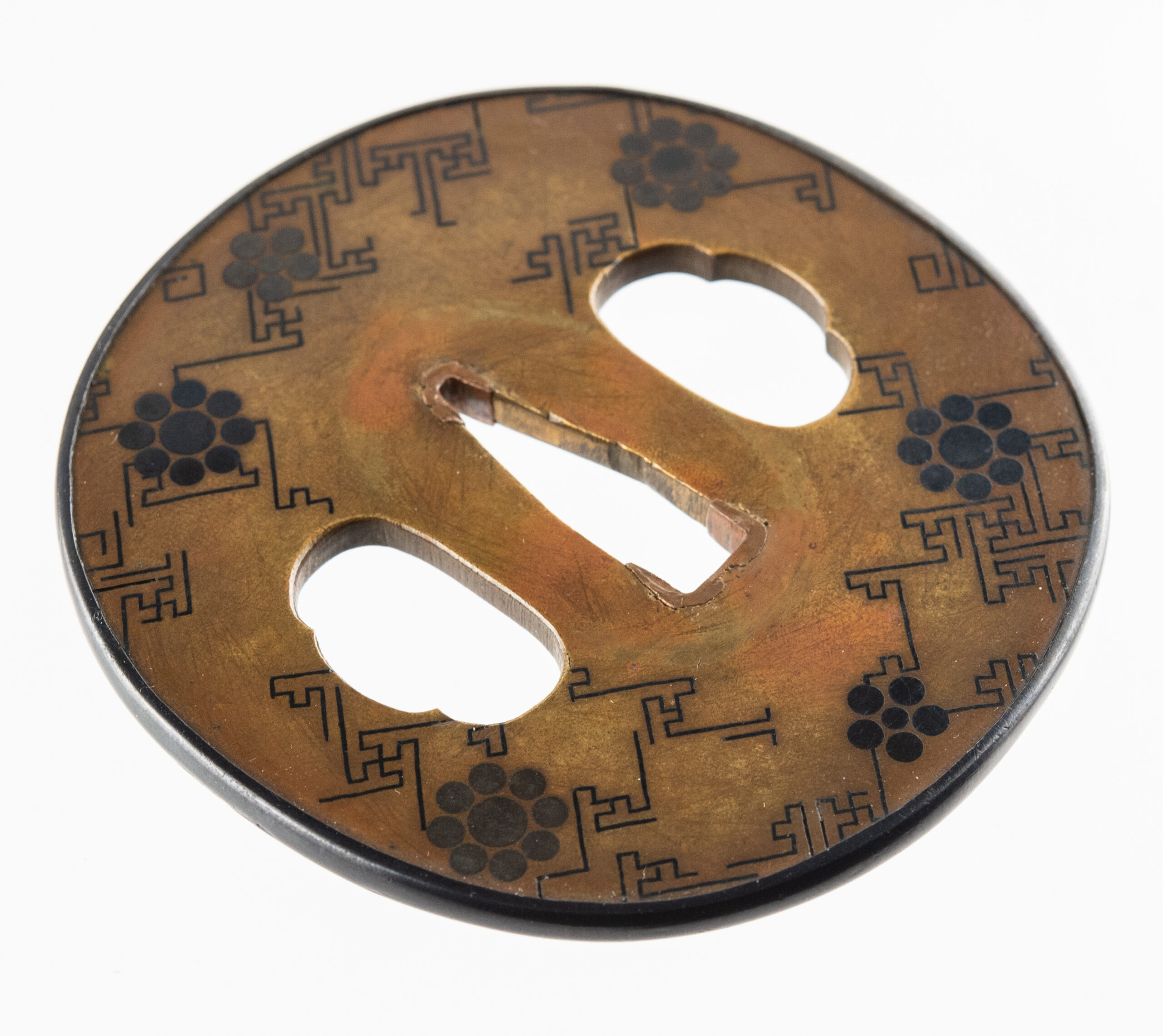 Tsuba Kaga Zogan sentoku mon zogan