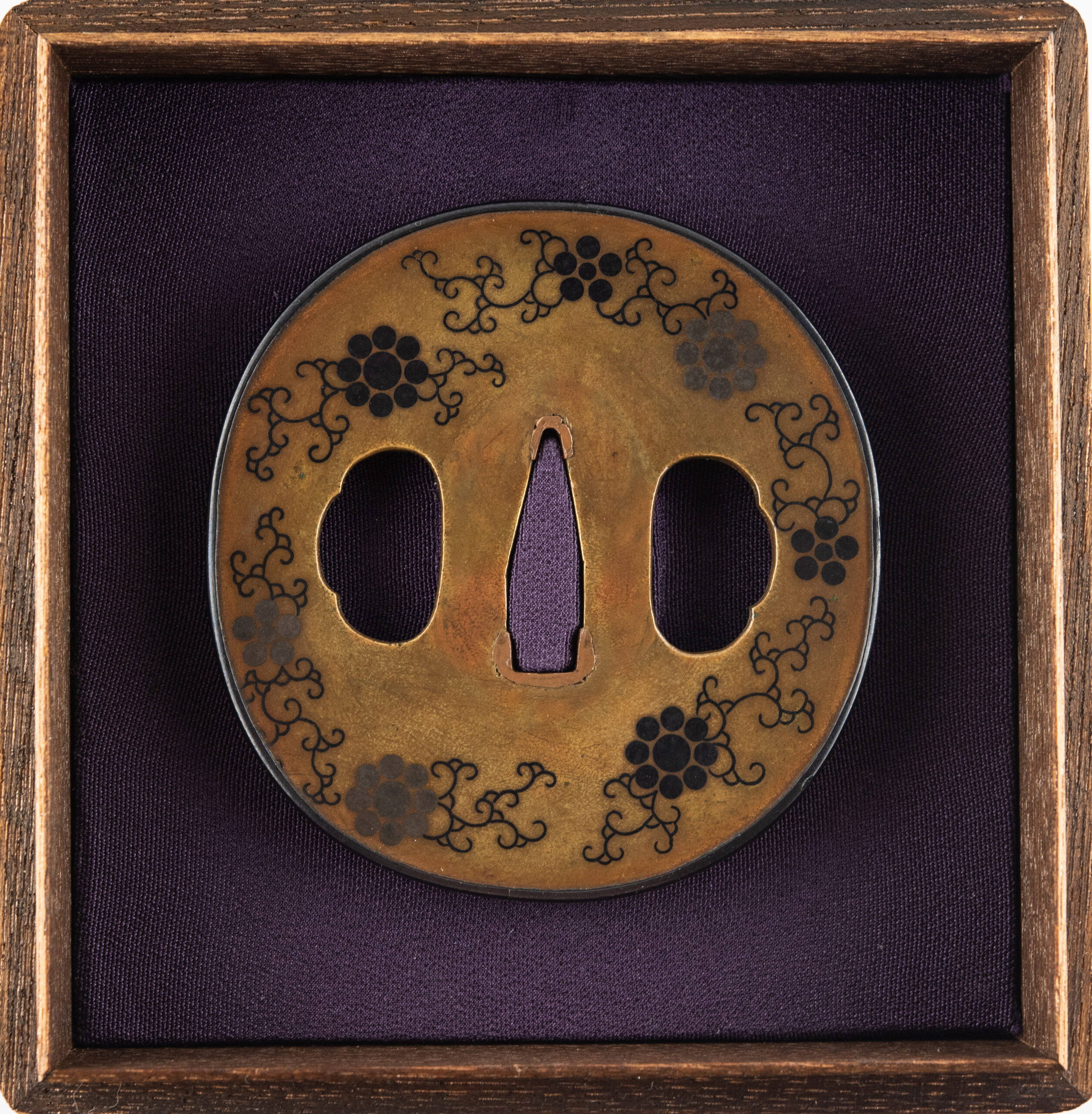 Tsuba Kaga Zogan sentoku mon zogan