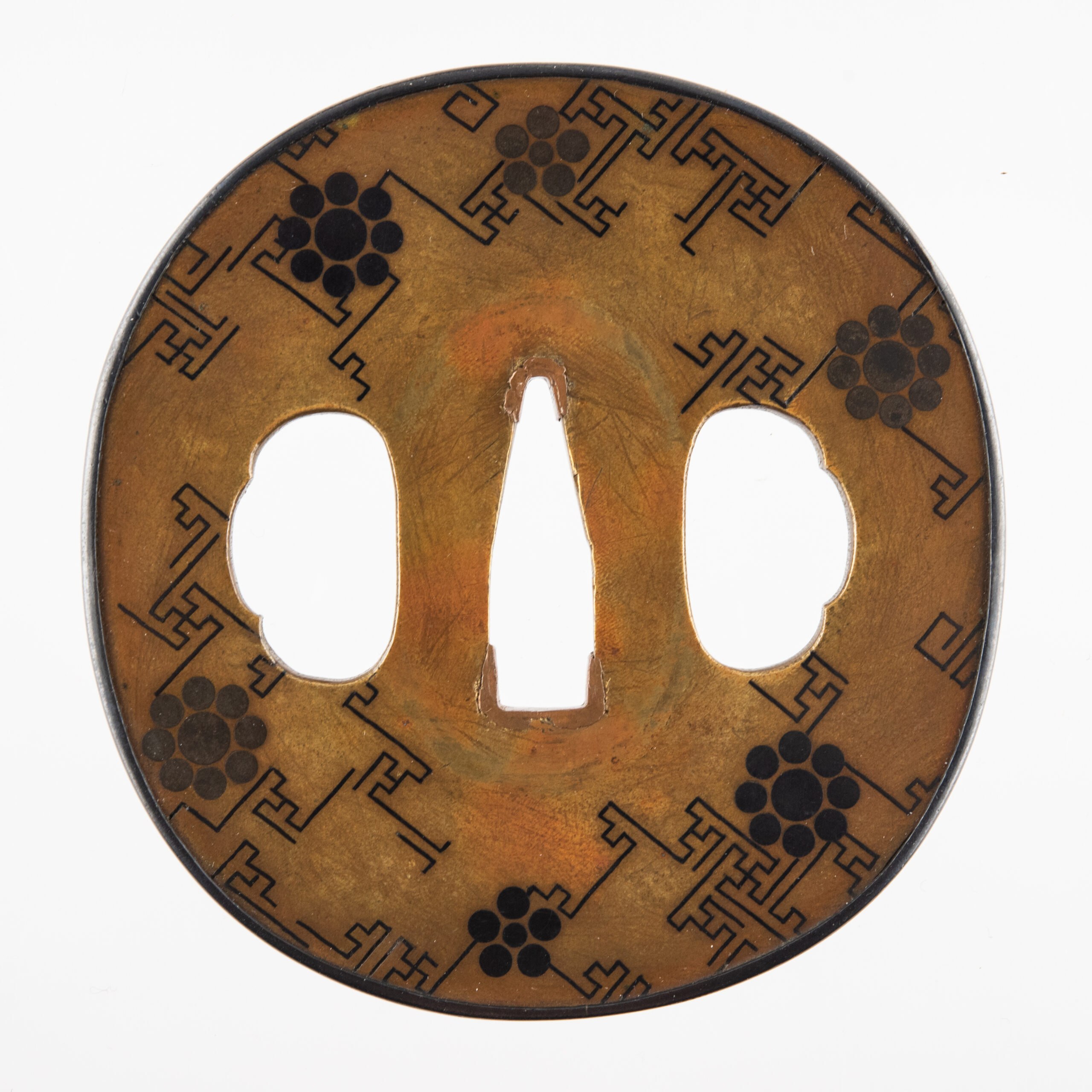 Tsuba Kaga Zogan sentoku mon zogan