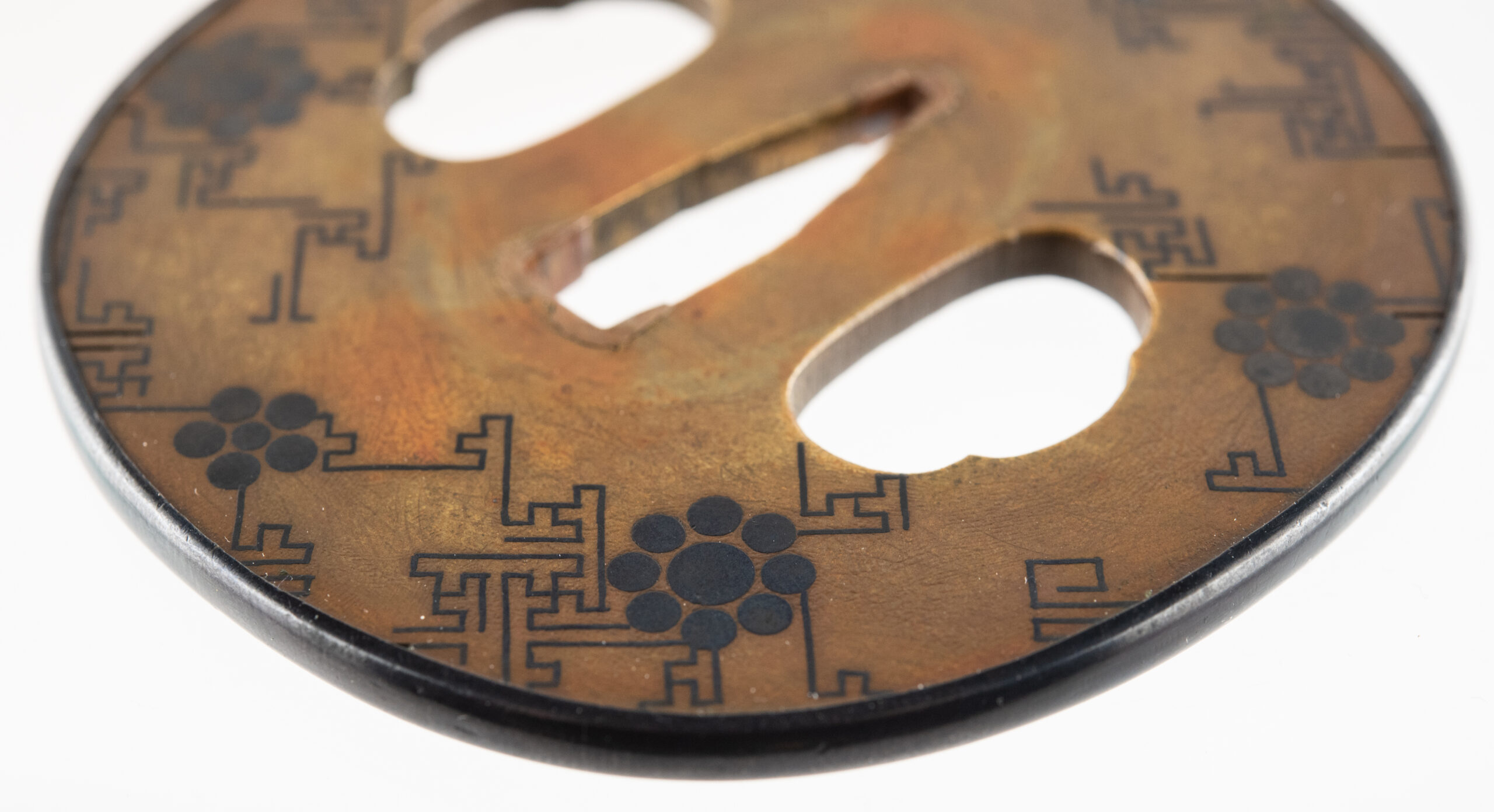 Tsuba Kaga Zogan sentoku mon zogan