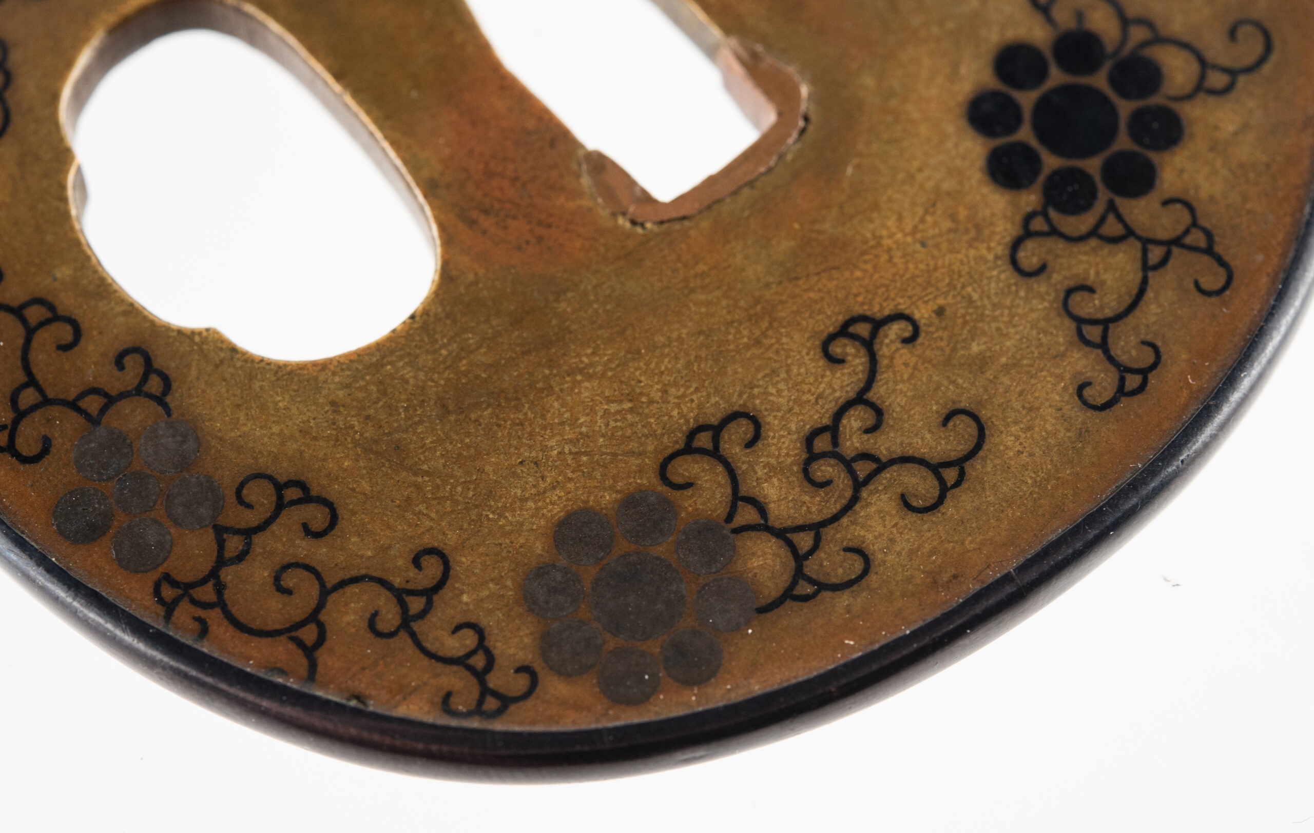 Tsuba Kaga Zogan sentoku mon zogan
