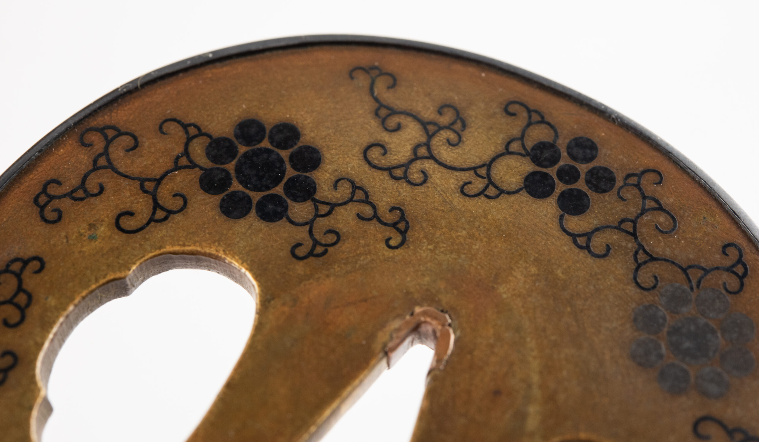 Tsuba Kaga Zogan sentoku mon zogan