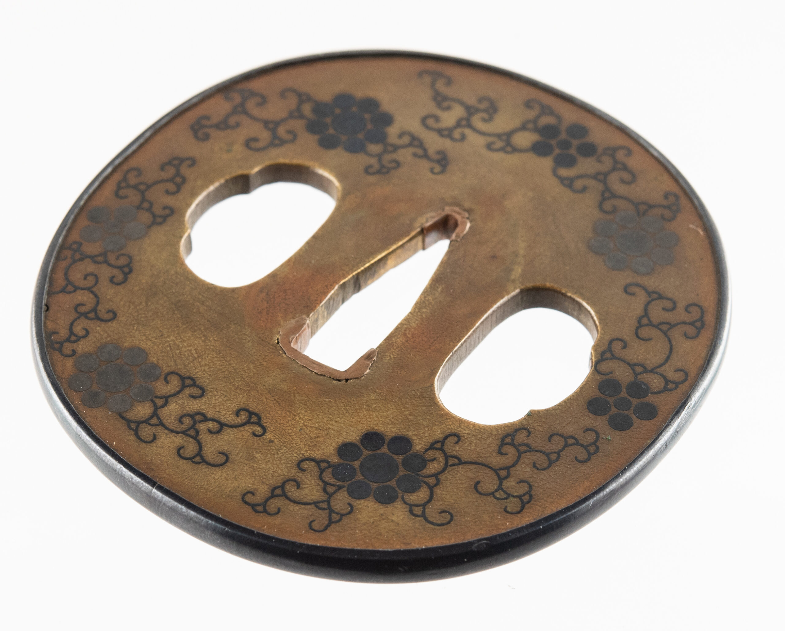 Tsuba Kaga Zogan sentoku mon zogan