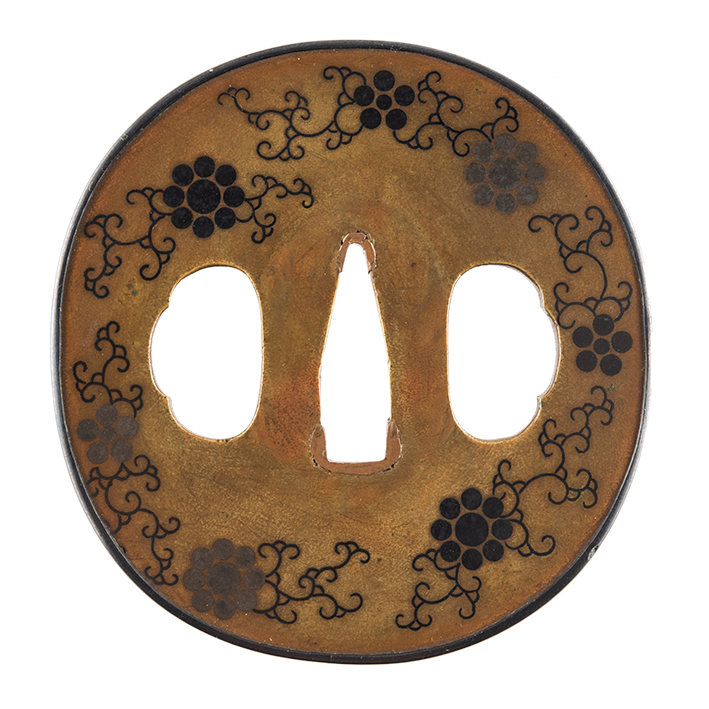 Tsuba Kaga Zogan sentoku mon zogan-thmb